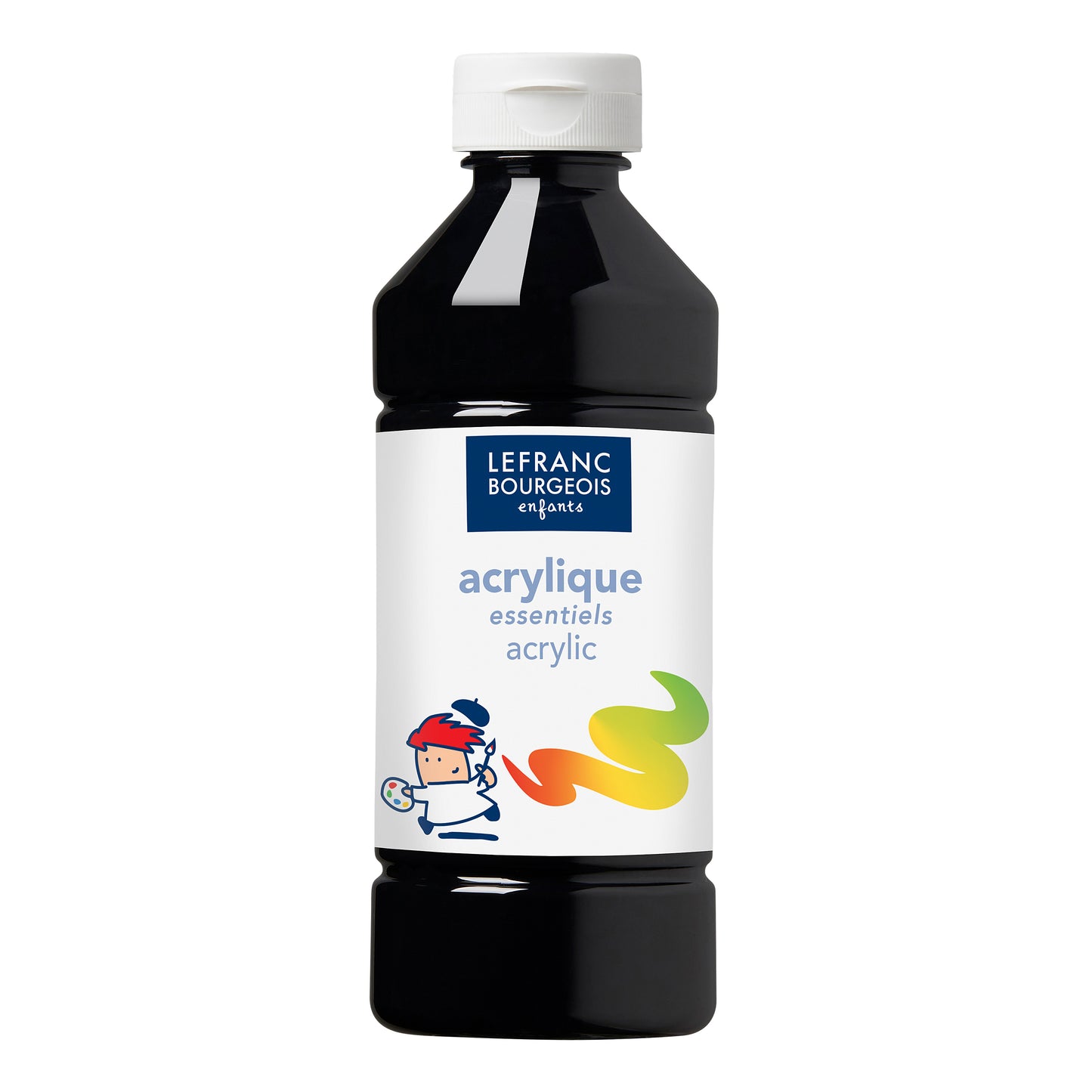 Akrylová barva Lefranc Bourgeois - černá 500 ml