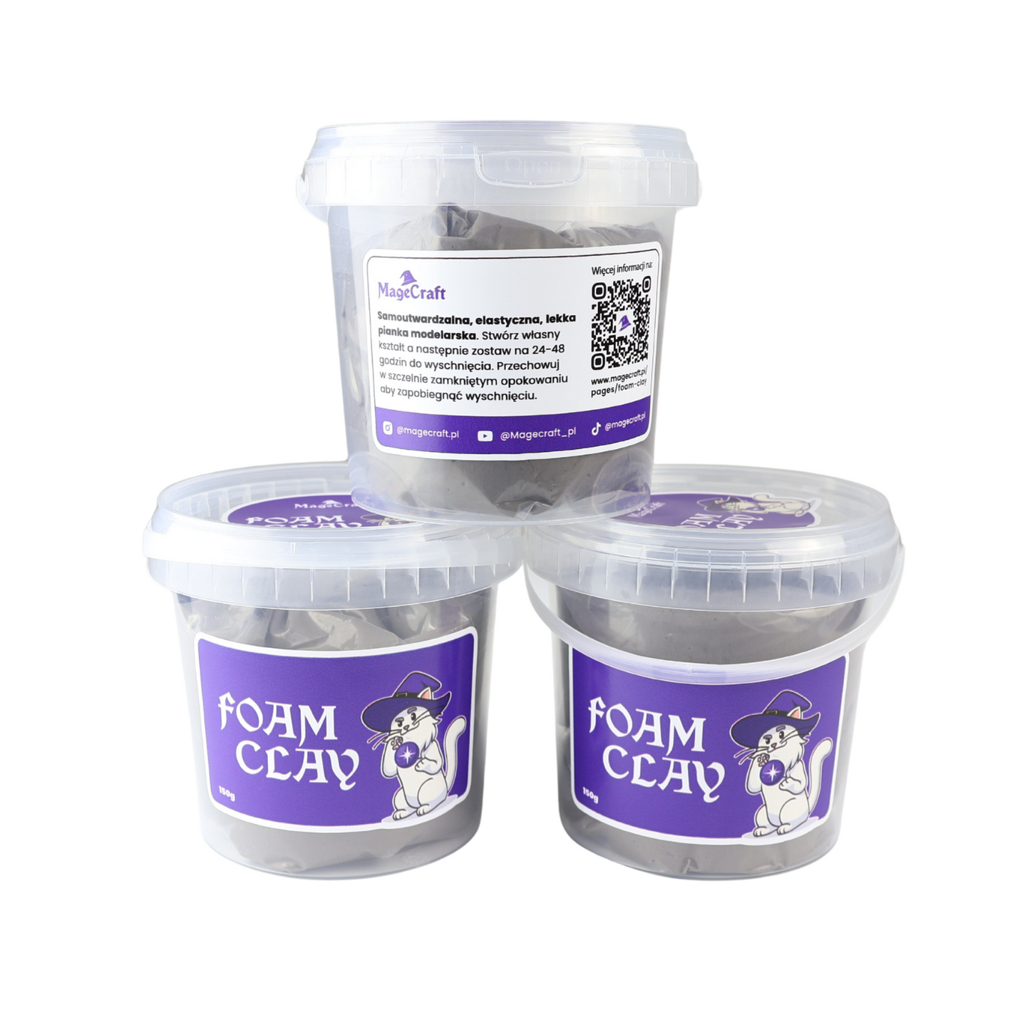 Foam Clay MageCraft - 150 g Šedá