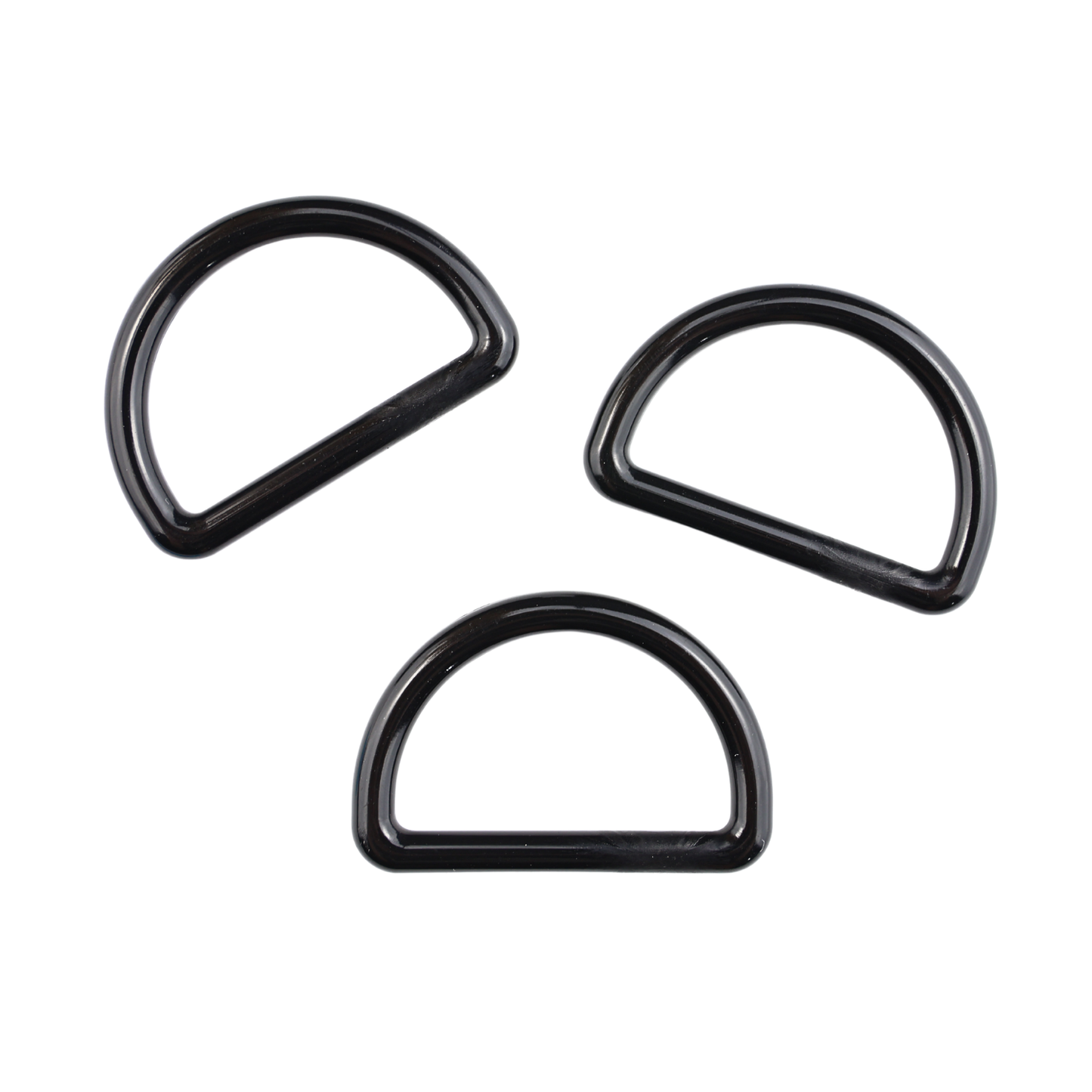 Plastikové půlkroužek - 30/19 mm černý 1 ks