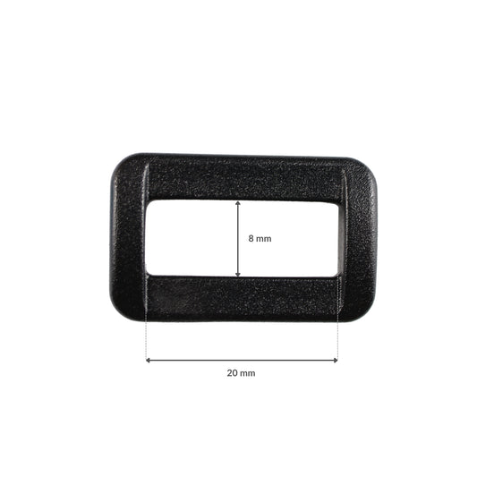 Plastiková přezka - 20/8 mm černá 1 ks