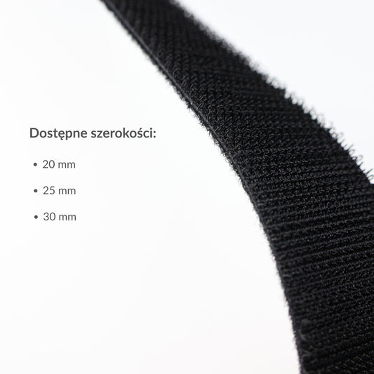 Suchý zip oboustranný 25 mm/1 m nylonový černý