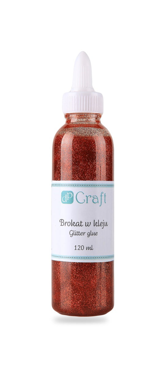 Třpytivé lepidlo DpCraft - 120 ml červené