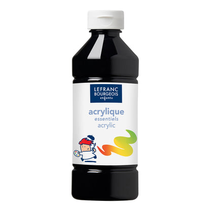 Akrylová barva Lefranc Bourgeois - černá 500 ml
