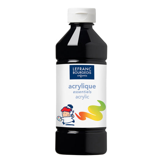 Akrylová barva Lefranc Bourgeois - černá 500 ml