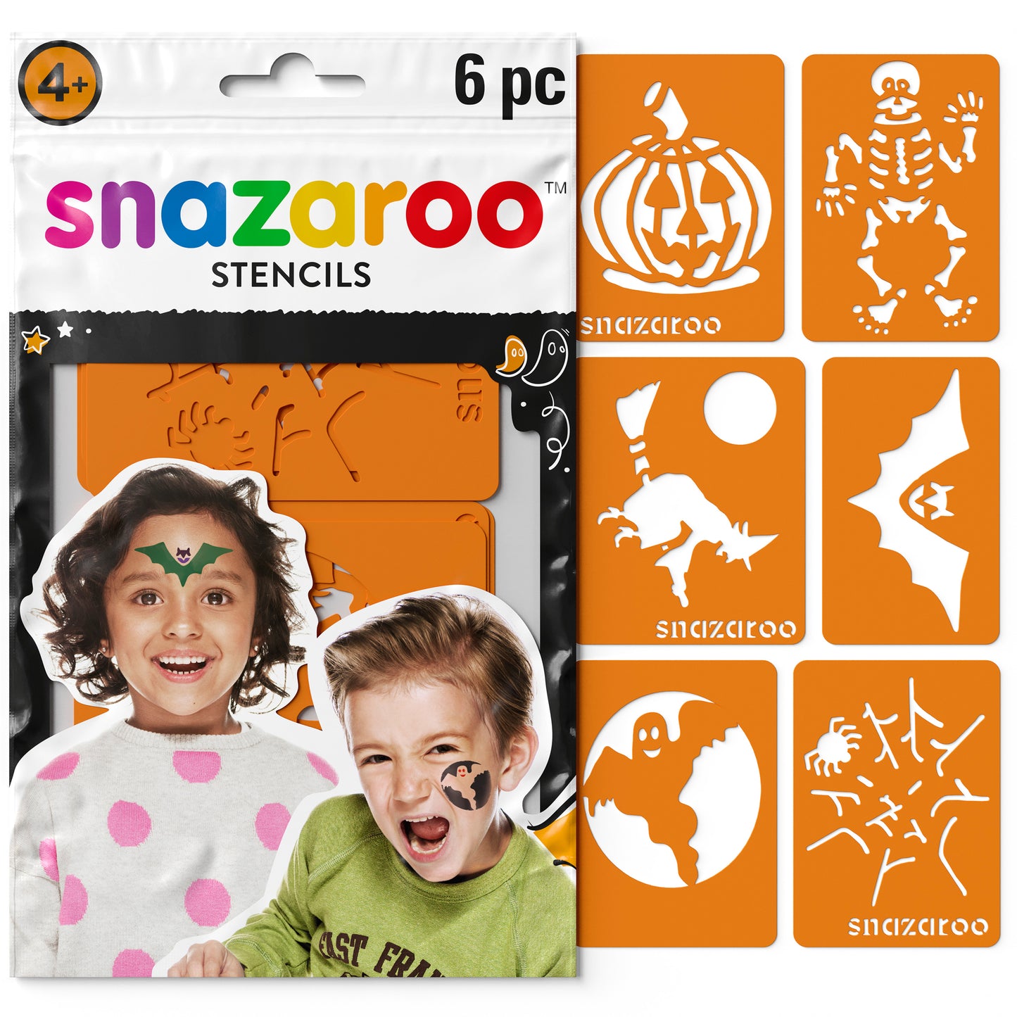 Šablony na malování na obličej Snazaroo - Halloween 6 ks