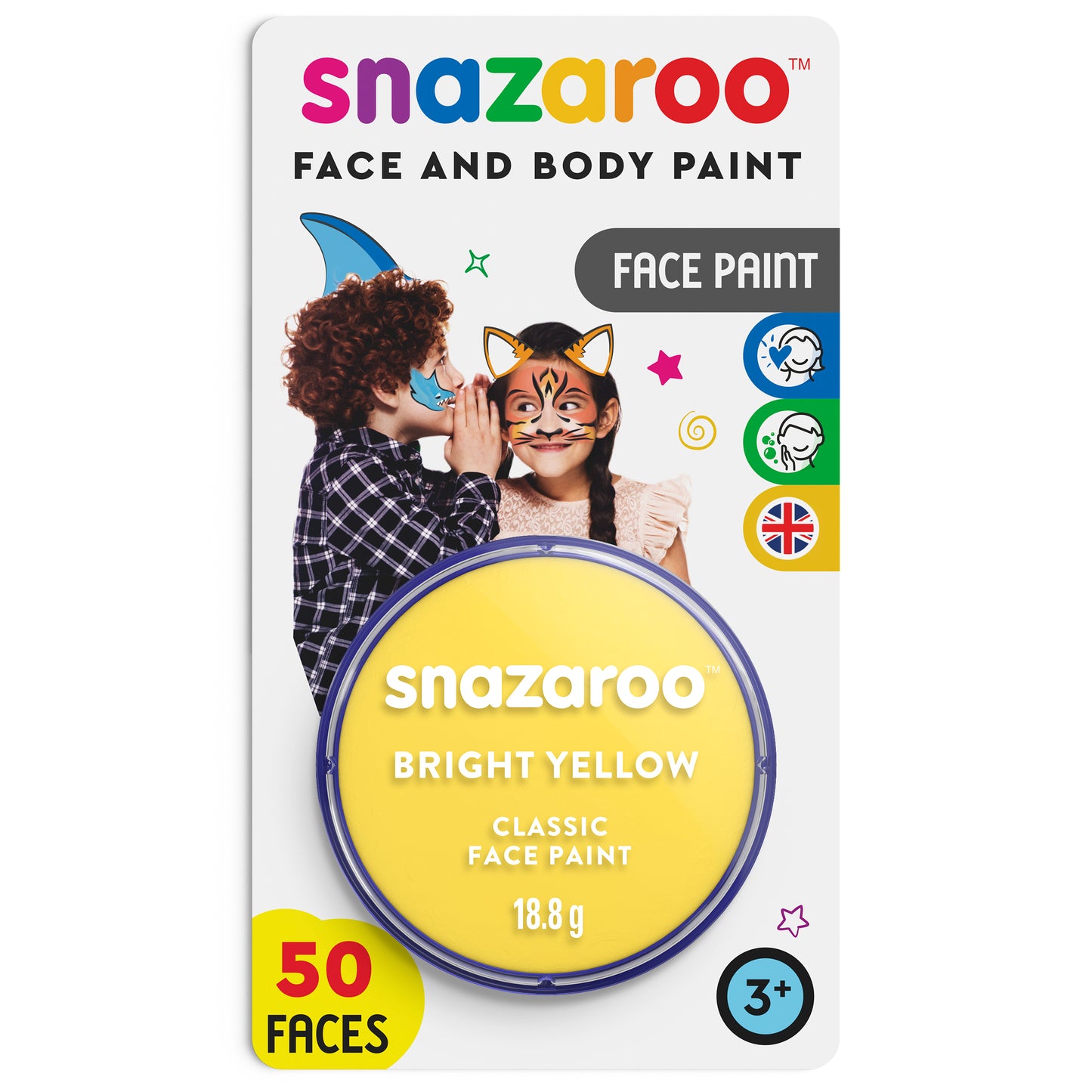 Barva na obličej a tělo Snazaroo - Světle žlutá 18 ml