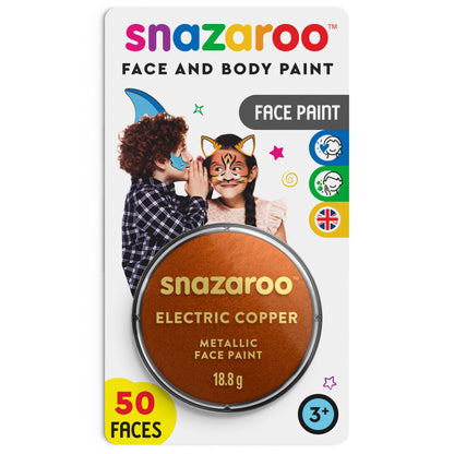 Barva na obličej a tělo Snazaroo Metalická - Měděná 18 ml