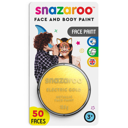 Metalická barva na obličej a tělo Snazaroo - Zlatá 18 ml