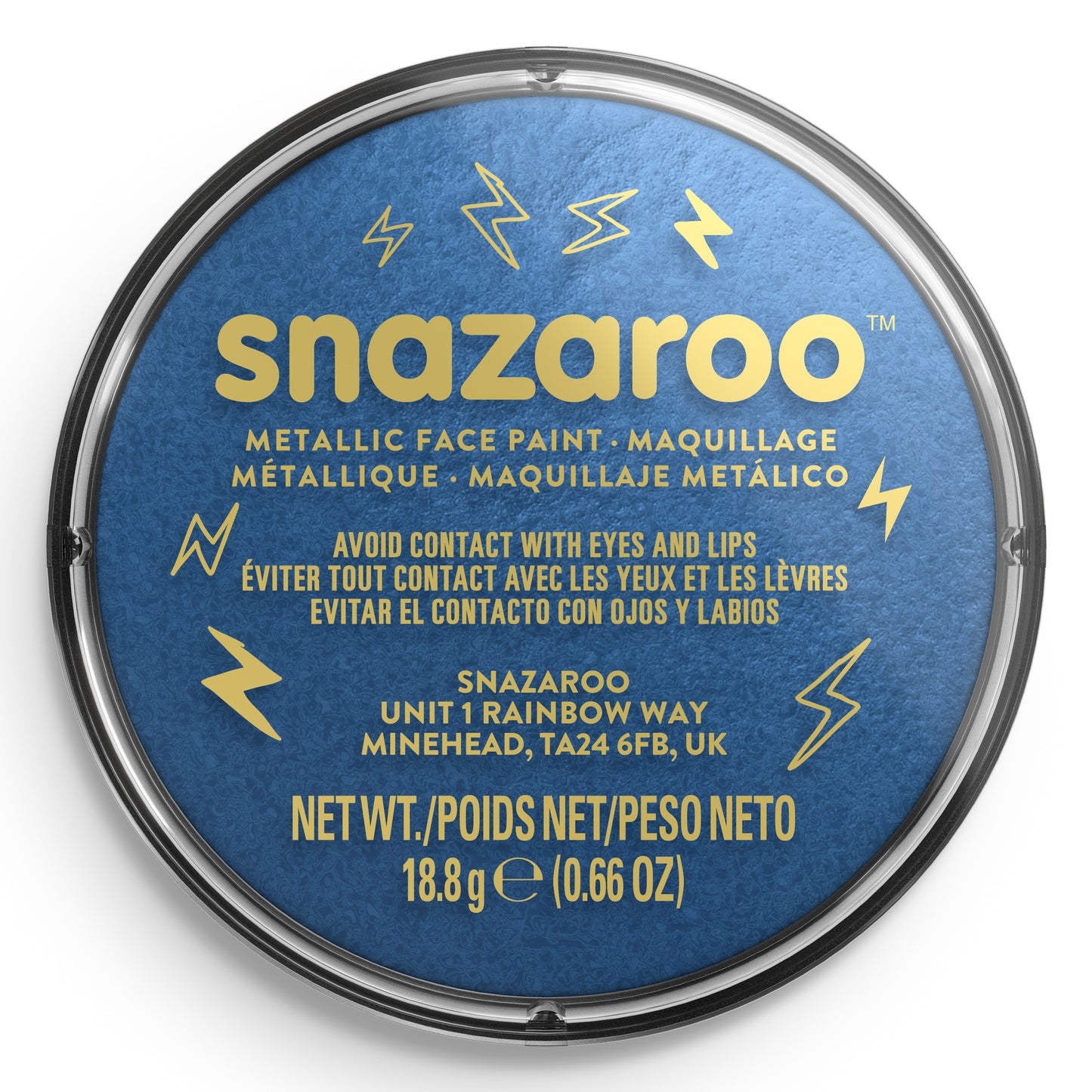 Snazaroo metalická barva na obličej a tělo - Modrá 18 ml