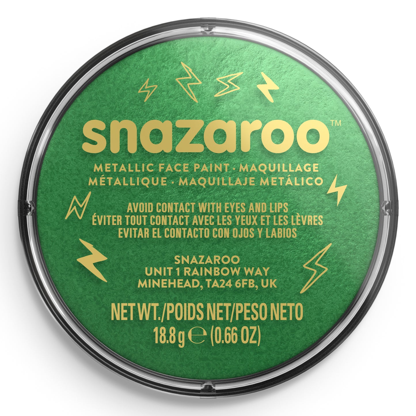 Snazaroo metalická barva na obličej a tělo - Zelená 18 ml