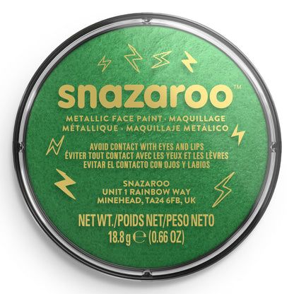 Snazaroo metalická barva na obličej a tělo - Zelená 18 ml