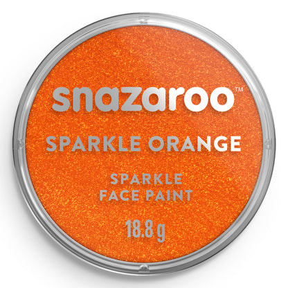 Třpytivá barva na obličej a tělo Snazaroo - Oranžová 18 ml