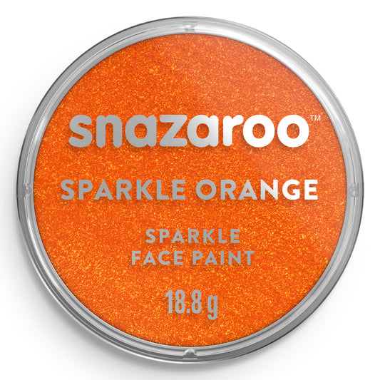 Třpytivá barva na obličej a tělo Snazaroo - Oranžová 18 ml