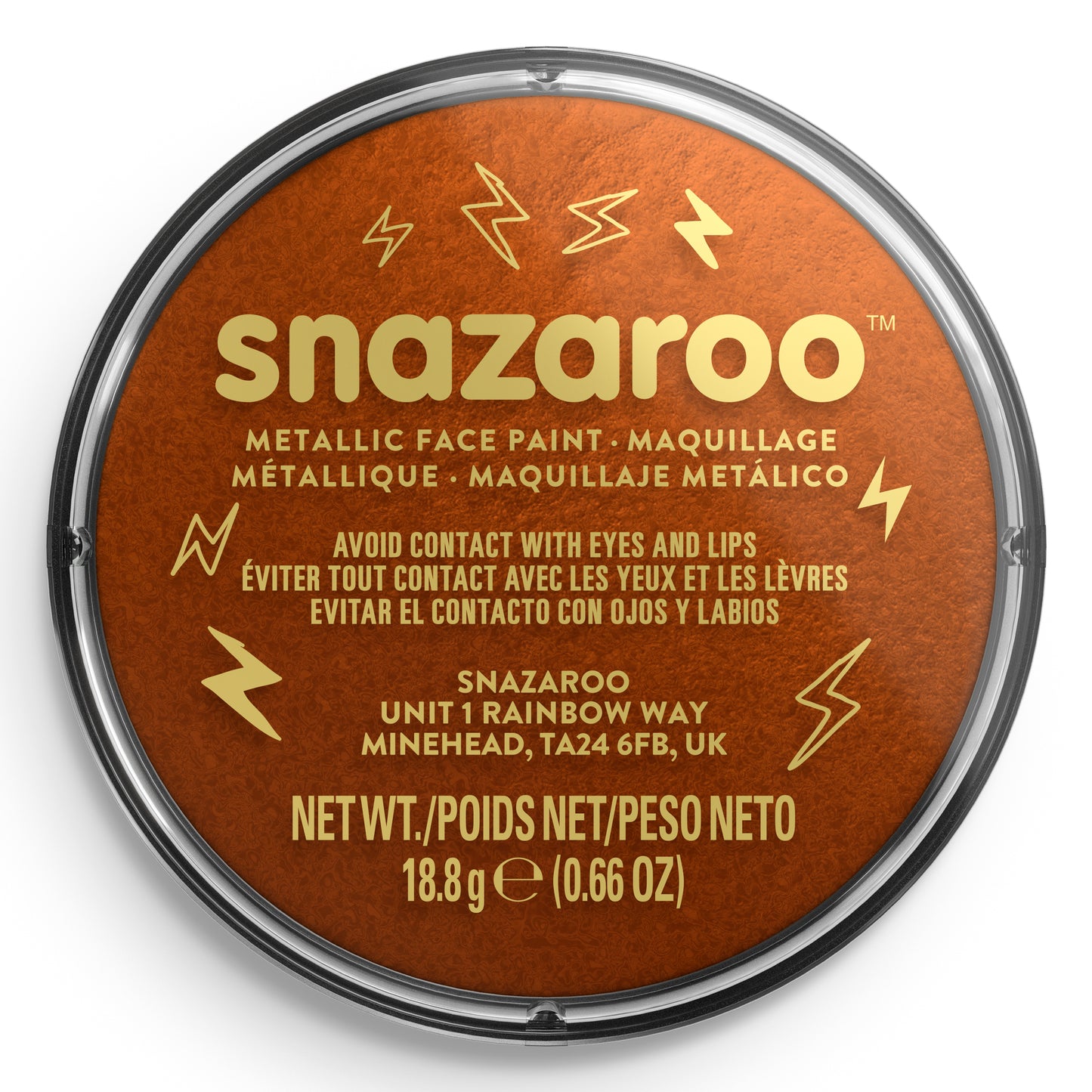 Barva na obličej a tělo Snazaroo Metalická - Měděná 18 ml