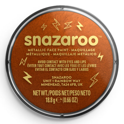 Barva na obličej a tělo Snazaroo Metalická - Měděná 18 ml