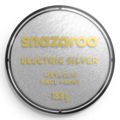 Barva na obličej a tělo Snazaroo metalická - Stříbrná 18 ml