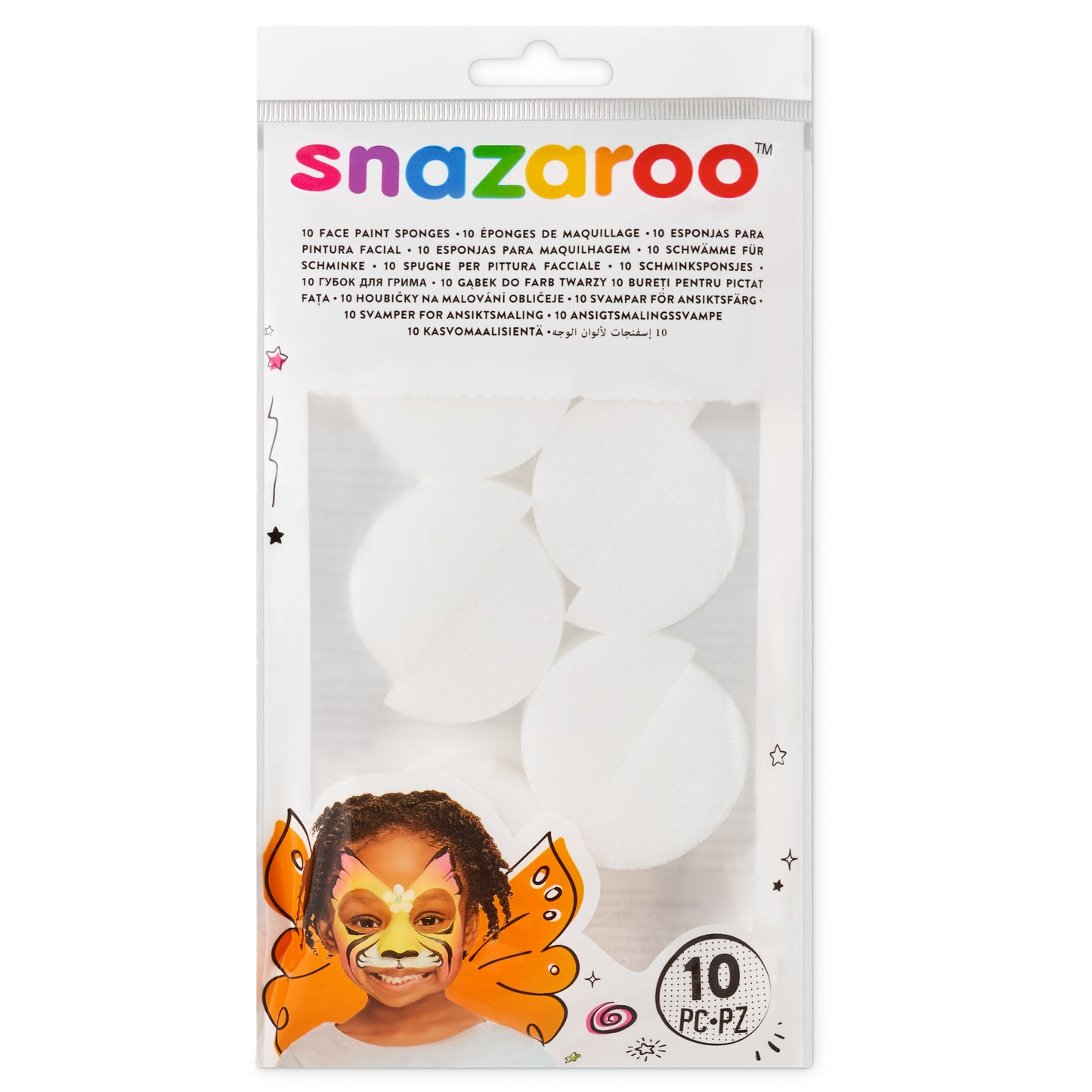 Houbičky na malování na obličej Snazaroo - půlkulaté 10 ks