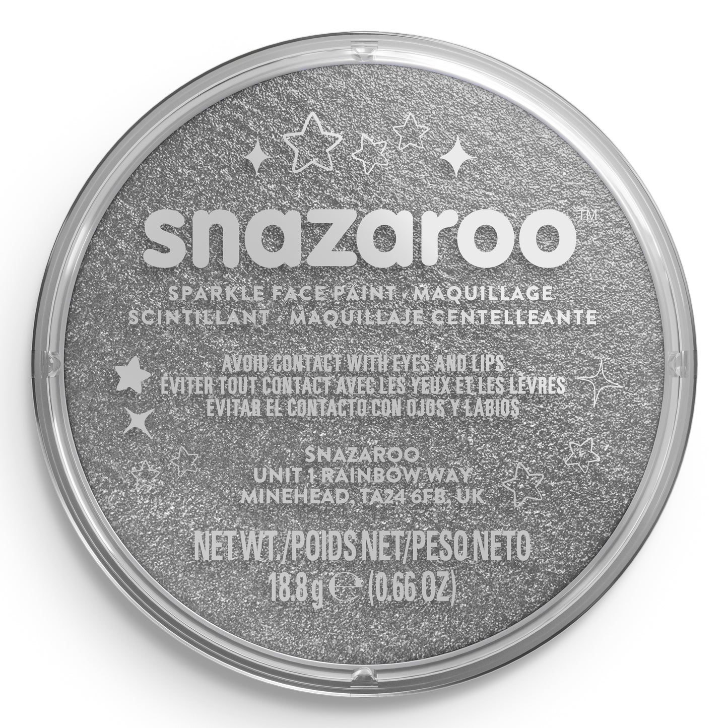 Barva na obličej a tělo Snazaroo lesklá - Metalický antracit 18 ml