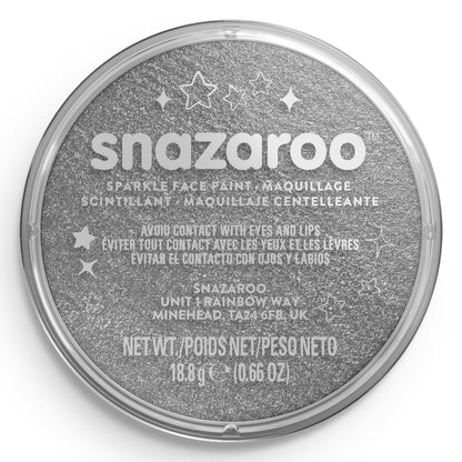Barva na obličej a tělo Snazaroo lesklá - Metalický antracit 18 ml