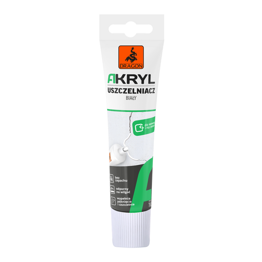 Akrylový tmel Dragon - 165 g bílý
