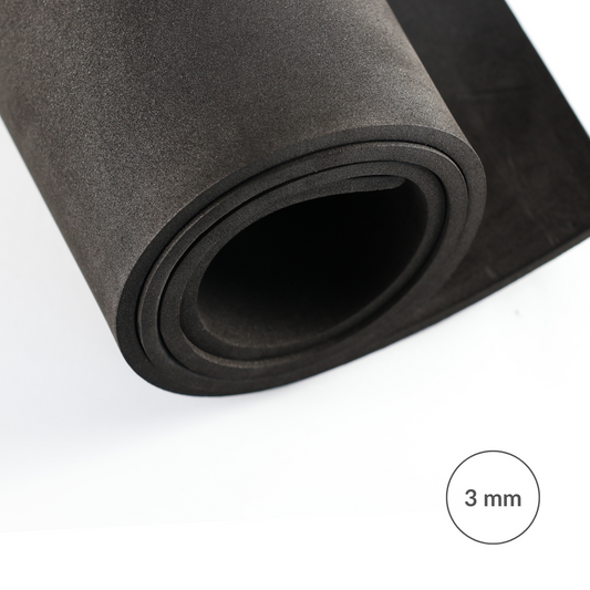 Pianka EVA 65 kg/m3, 3 mm czarna - 100x50 cm