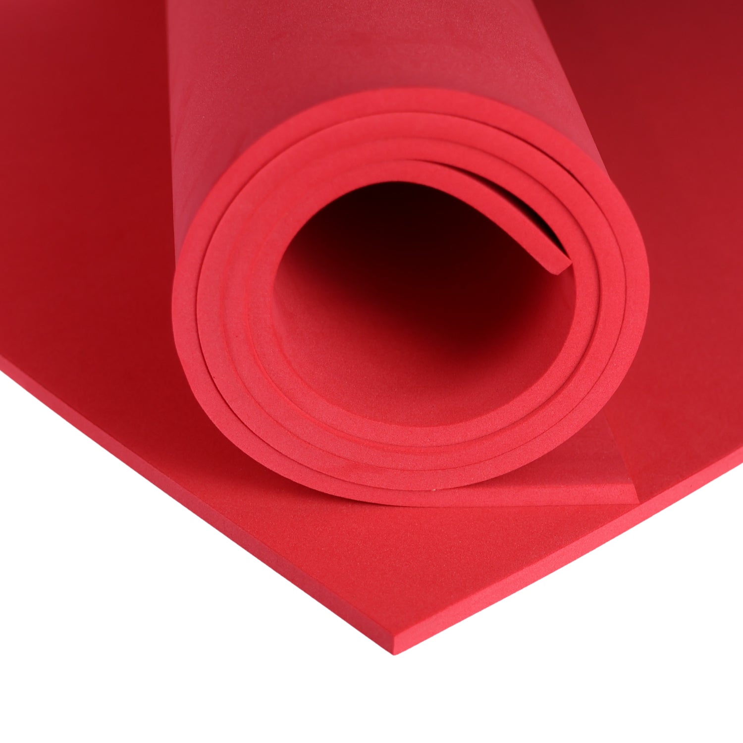 EVA foam 65 kg/m3, 2 mm red - 50x50 cm