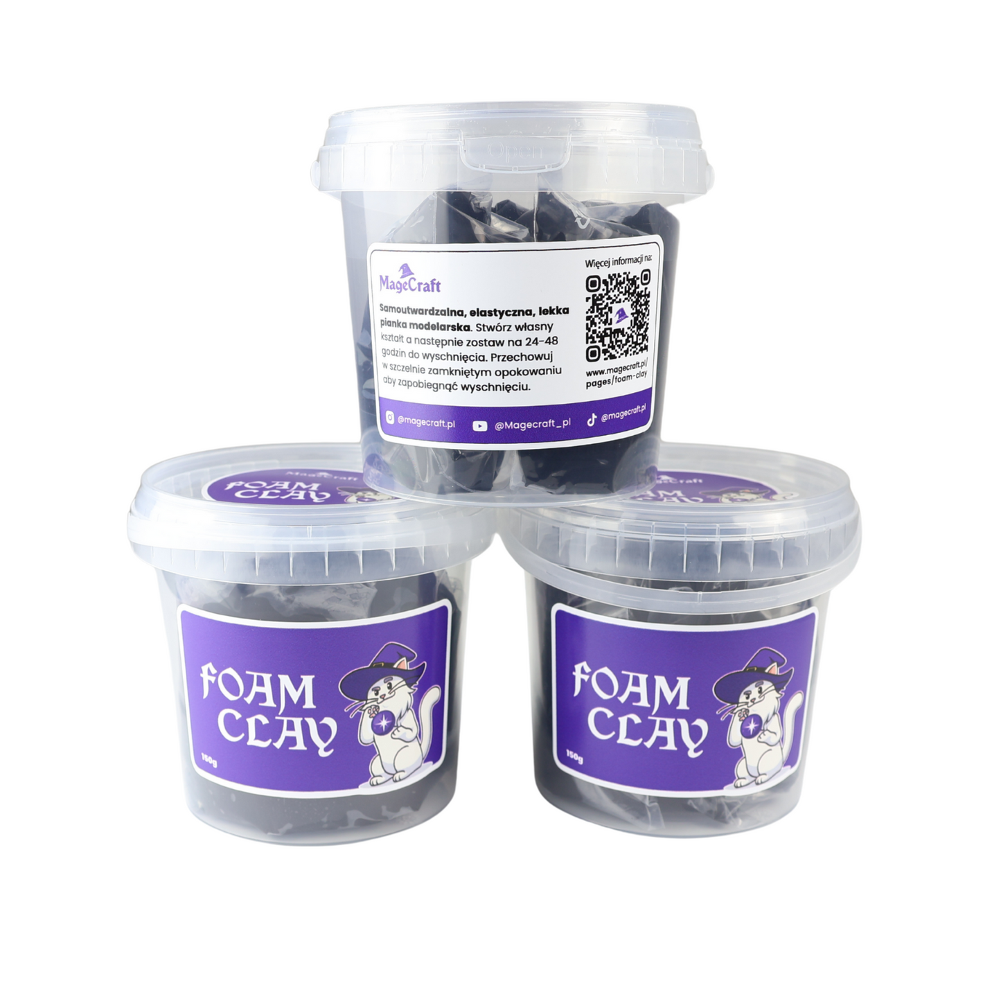 Foam Clay MageCraft - 150 g černá