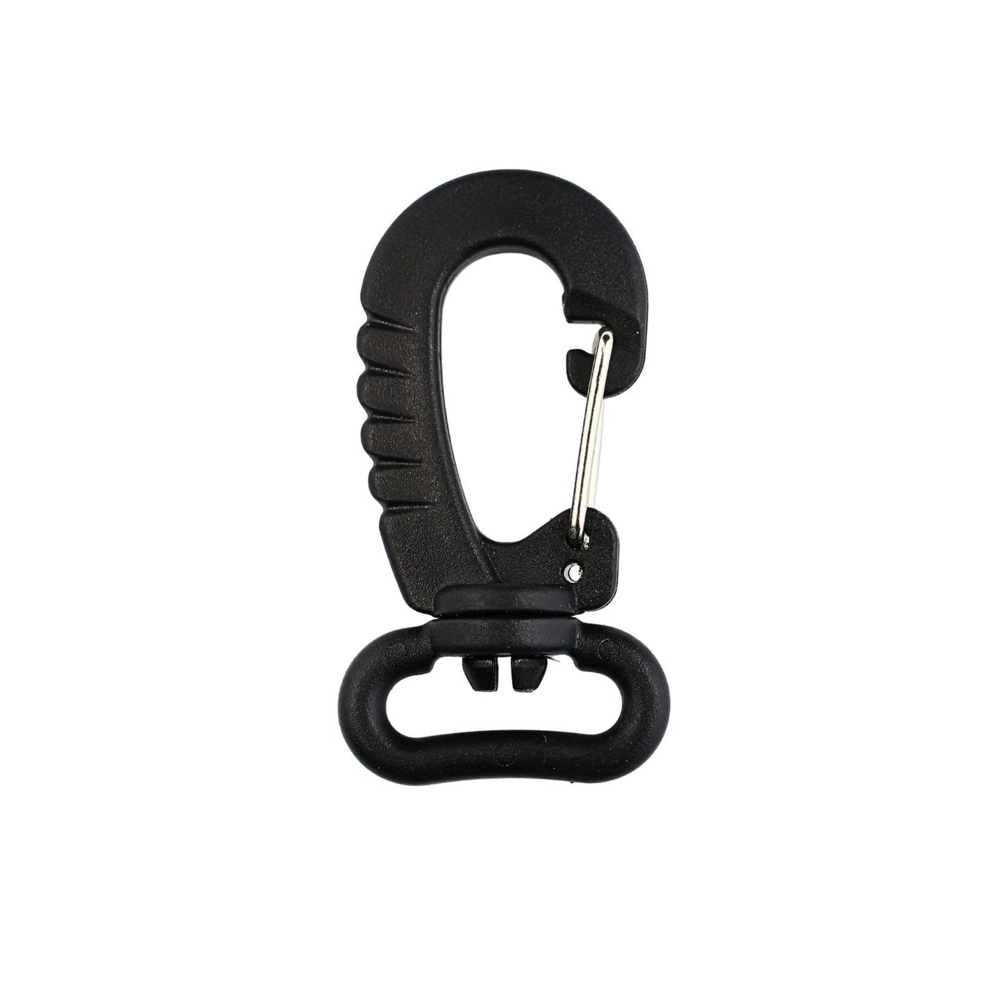Plastic swivel snap hook - 20 mm black 1 pc.