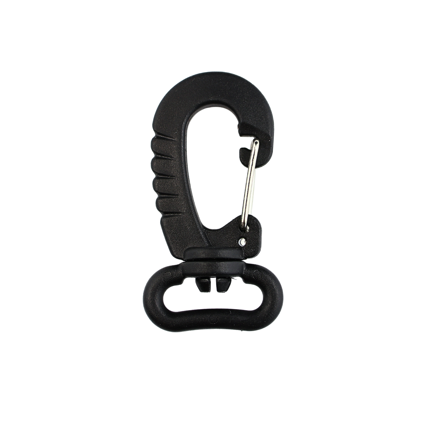 Plastiková karabina - 20 mm otočná černá 1 ks