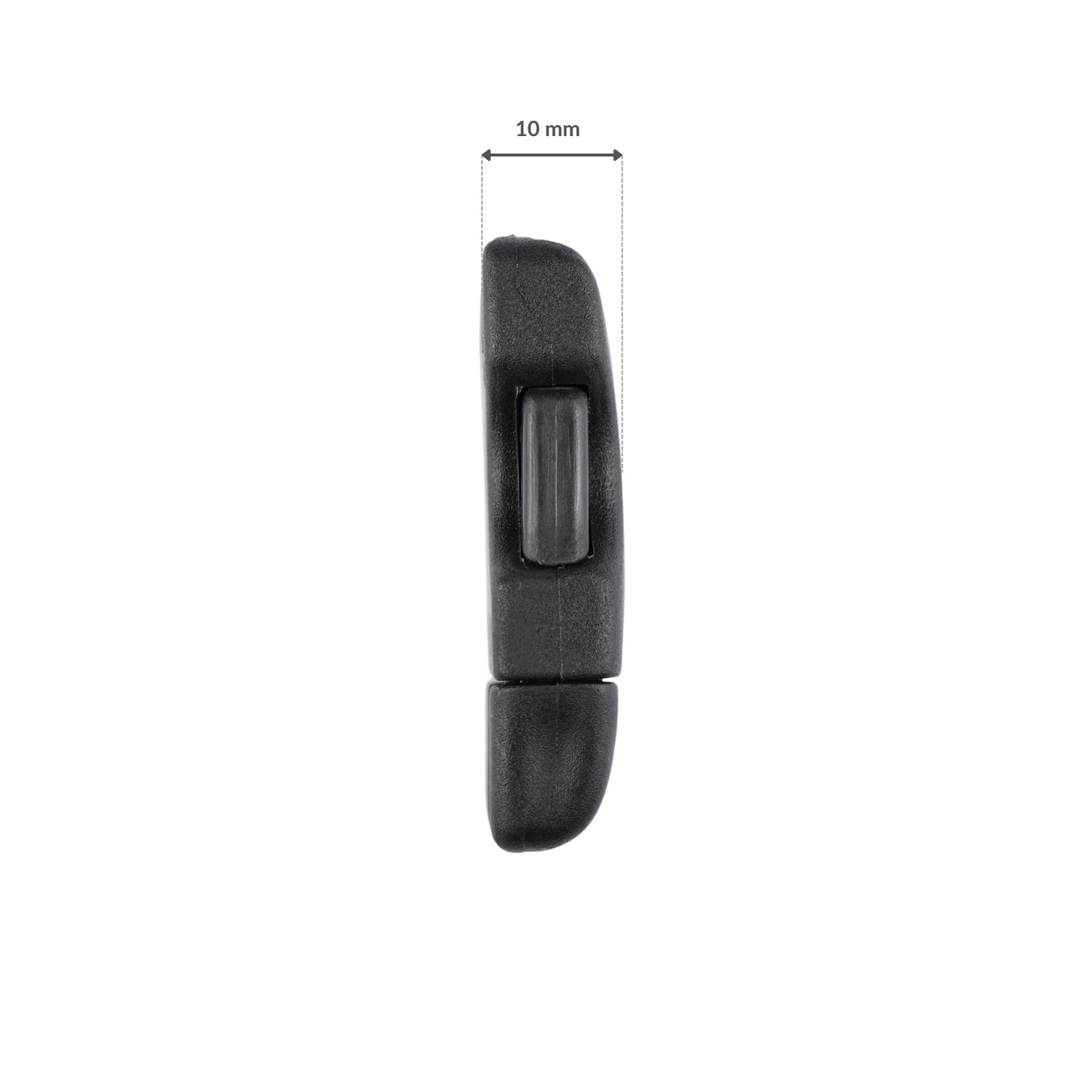 Plastic buckle - 20x46 mm black 1 pc.