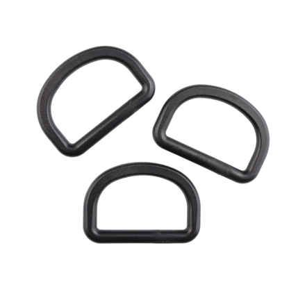 Plastikový polokroužek - 32/19 mm černý 1 ks