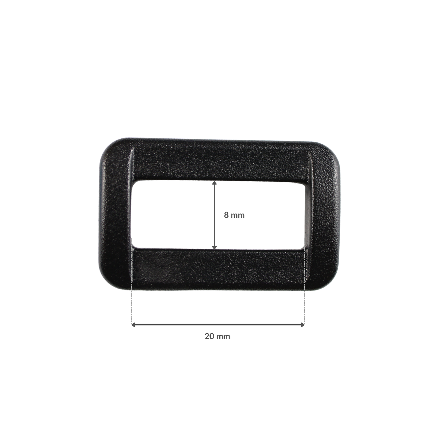 Plastiková přezka - 20/8 mm černá 1 ks