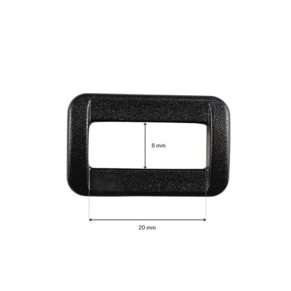 Plastiková přezka - 20/8 mm černá 1 ks
