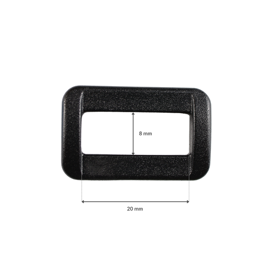 Plastiková přezka - 20/8 mm černá 1 ks