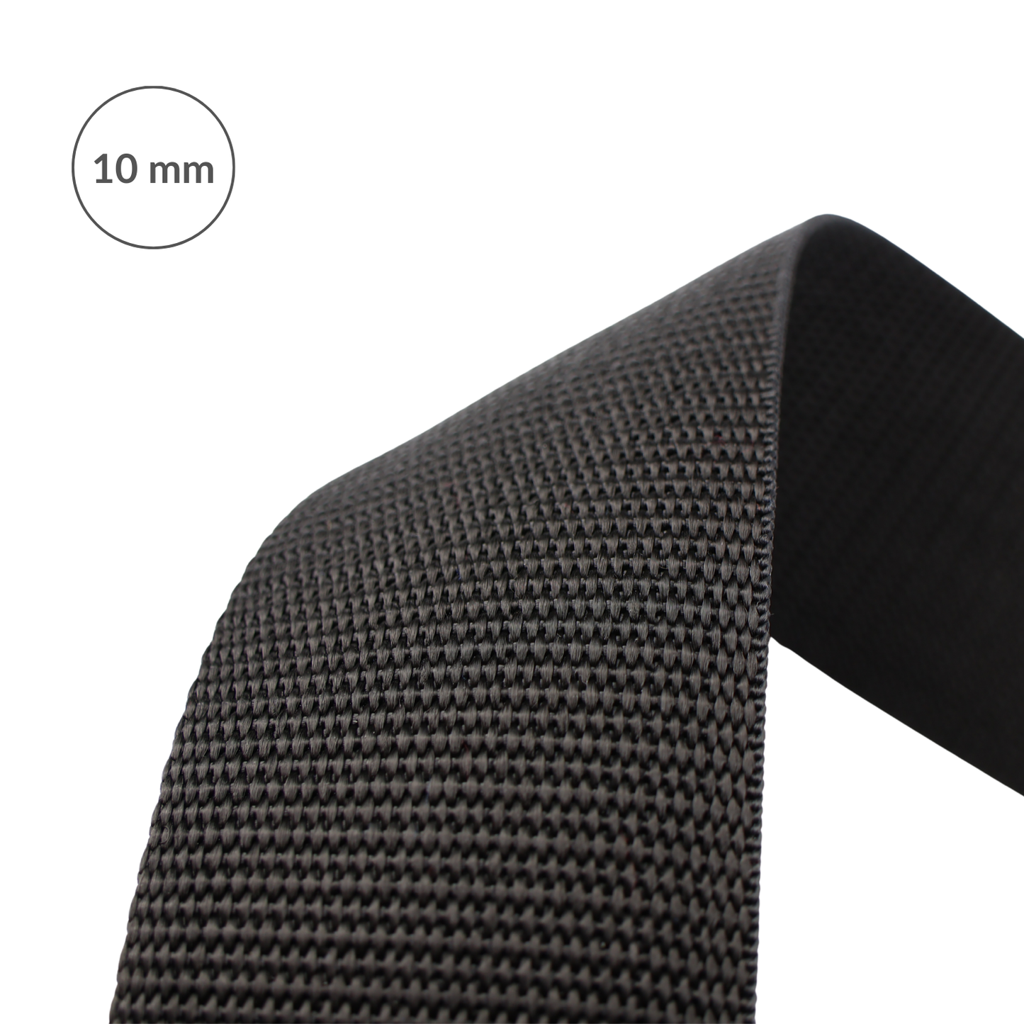 Nosný popruh - polypropylenový 10 mm/1 m černý