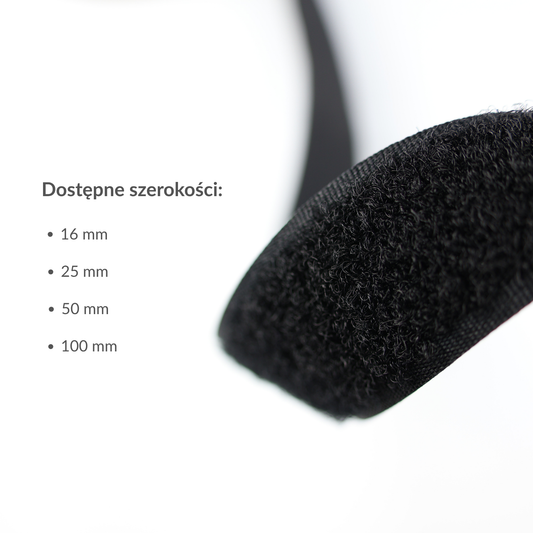 Páska suchý zip - smyčka 25 mm/1 m černá