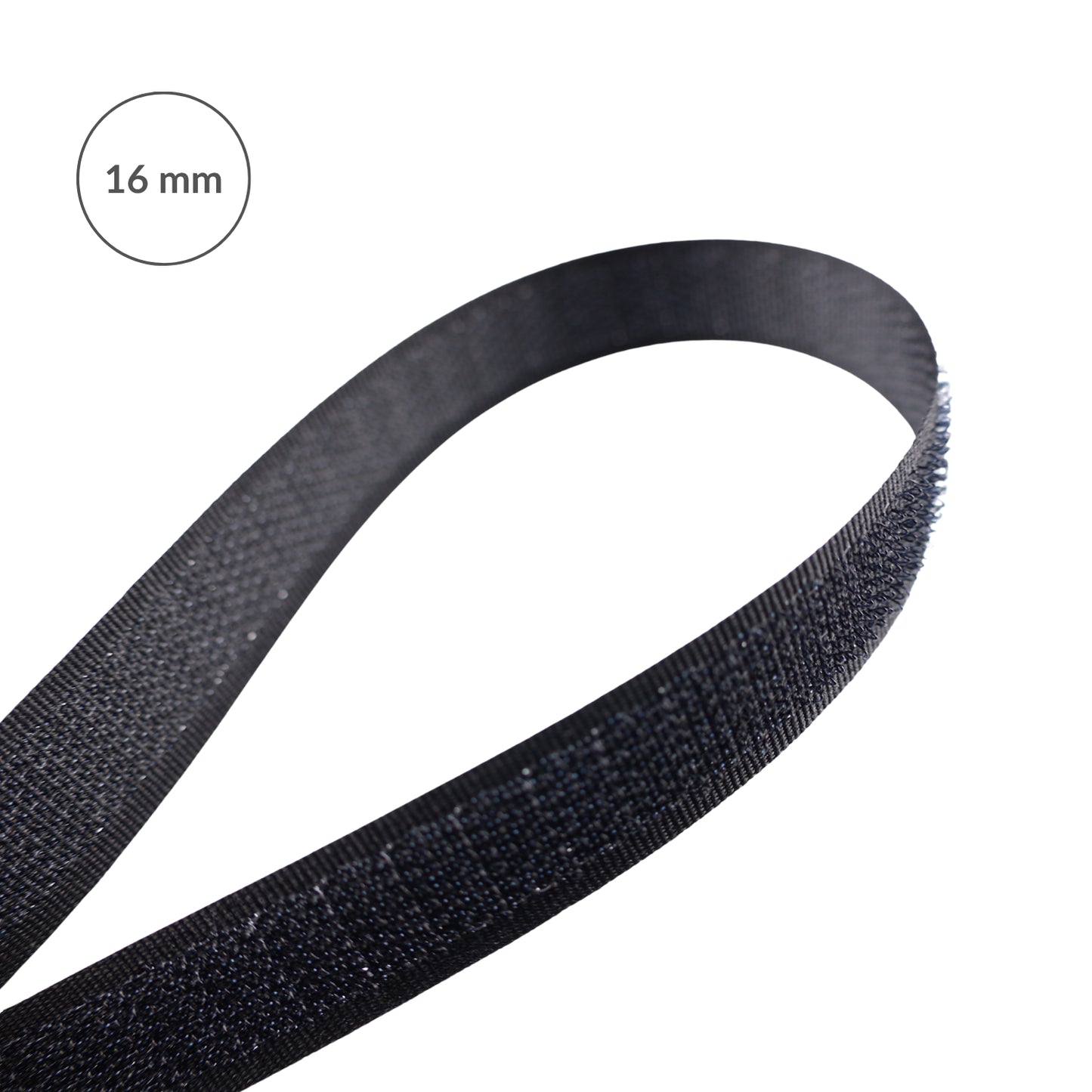 Hook-and-loop tape - hook 16 mm/1 m black