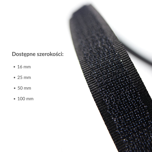 Suchý zip - háčková část 16 mm/1 m černý