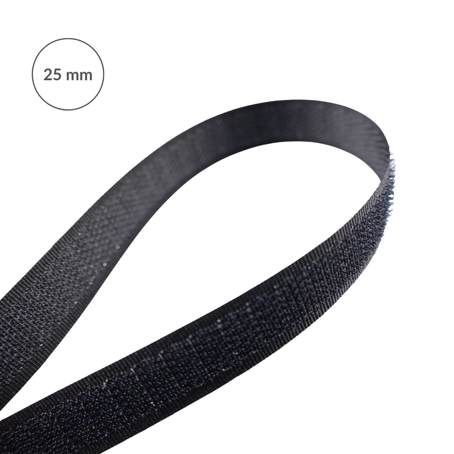 Suchý zip - háček 25 mm/1 m černý