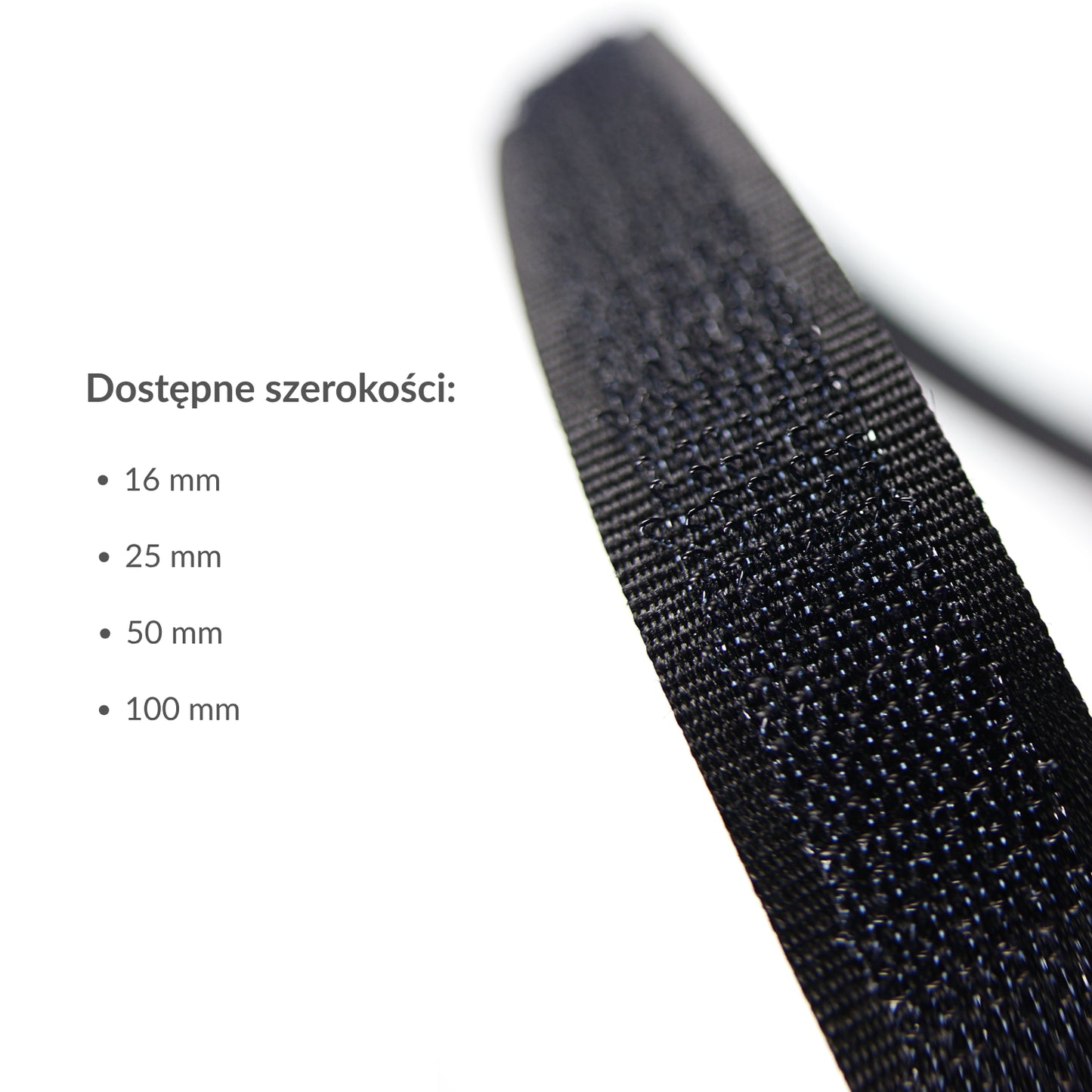 Hook and loop tape - hook 25 mm/1 m black
