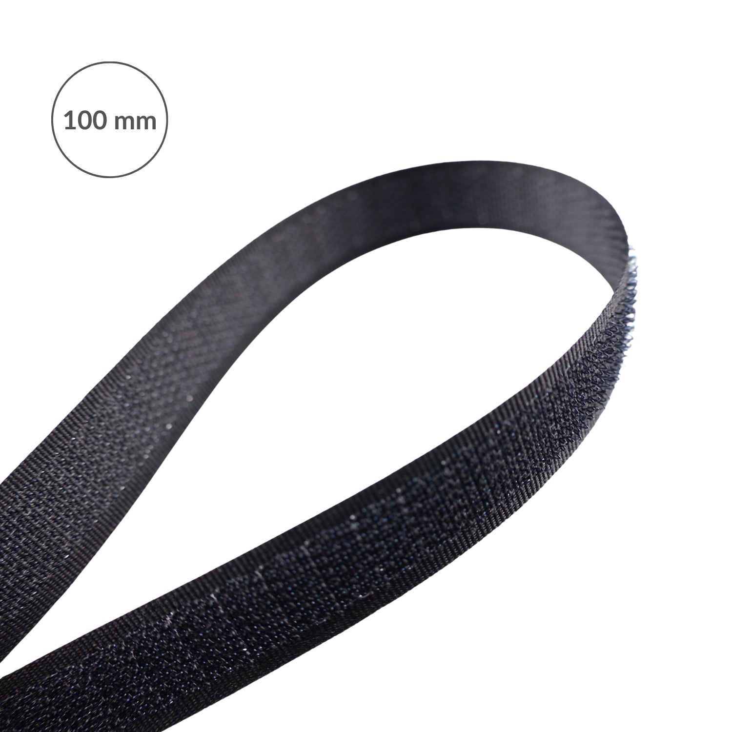 Hook and loop tape - hook 100 mm/1 m black