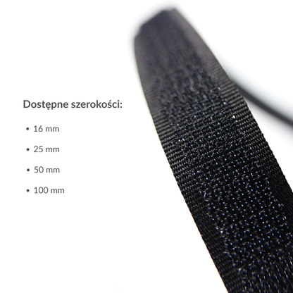 Páska na suchý zip - háček 100 mm/1 m černá