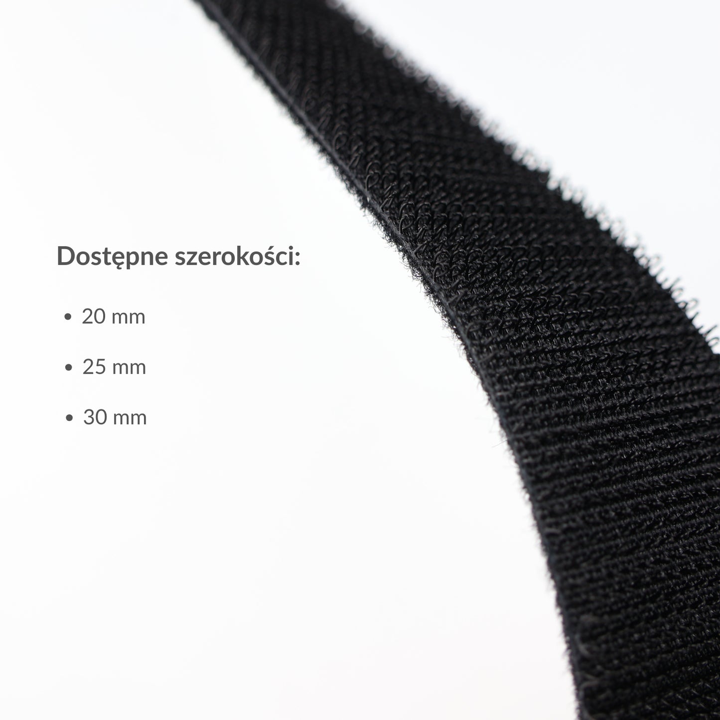 Hook and loop tape - double-sided 20 mm/1 m nylon black