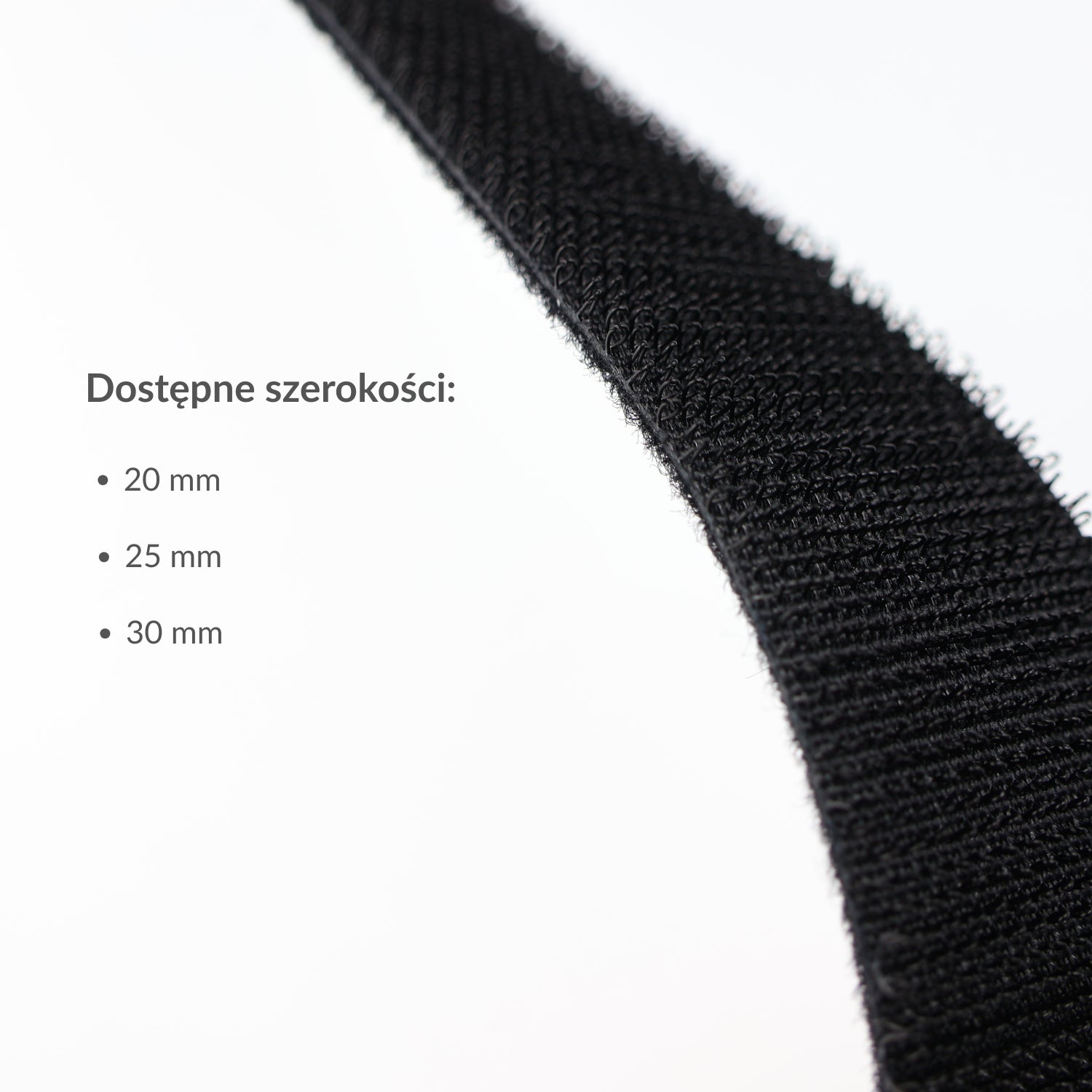 Hook and loop tape - double-sided 20 mm/1 m nylon black