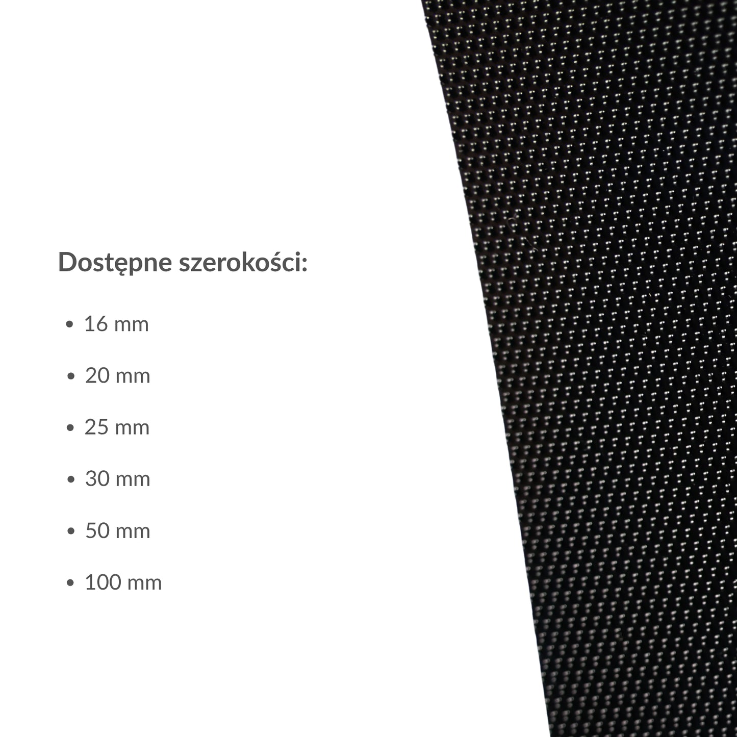 Low-profile hook velcro tape 16 mm/1 m nylon black