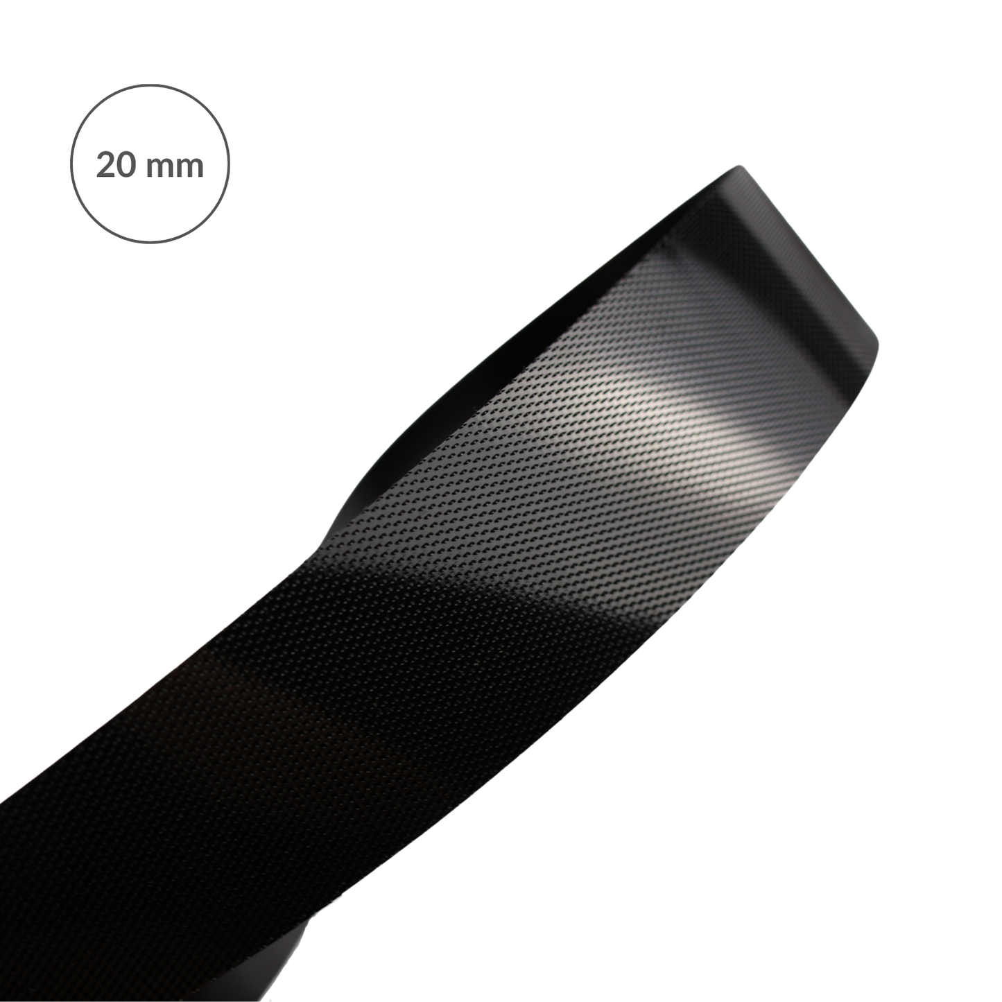 Nízkoprofilová páska suchý zip - háček 20 mm / 1 m nylonová černá