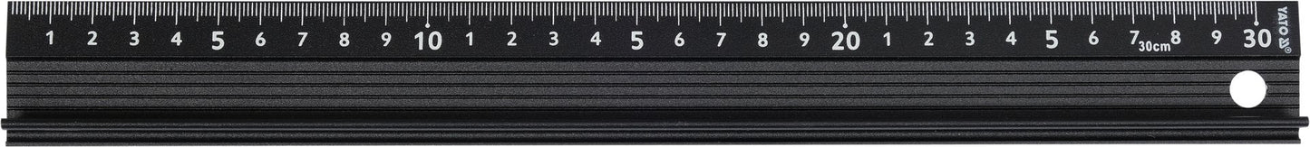 Kovové pravítko s ochranným profilem Yato - 300 mm