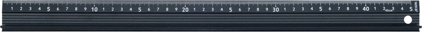 Kovové pravítko s ochranným profilem Yato - 450 mm