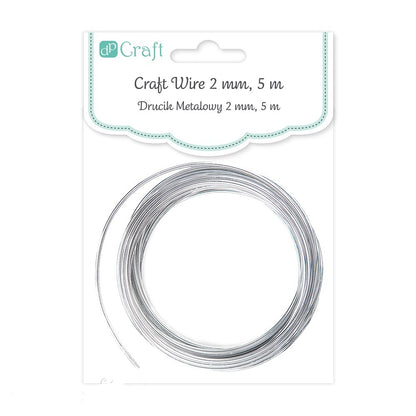 Kovový drátek DpCraft - 2 mm/5 m stříbrný