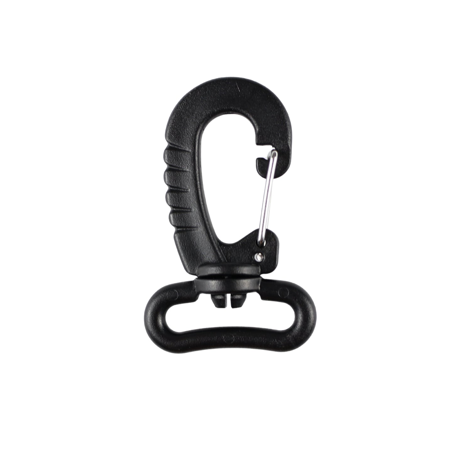 Plastic swivel snap hook - 25 mm black, 1 pc.